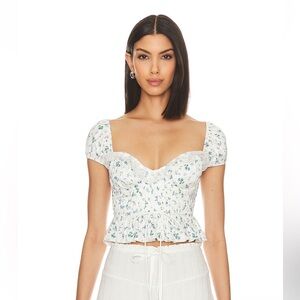 For Love & Lemons Opal Floral Blouse